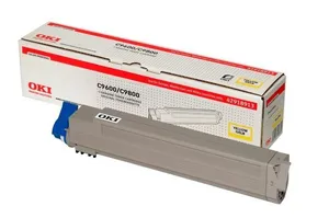 OKI Original Toner 42918913, yellow, 15000S, OKI C9600, C9800, C9650, C9850, MFP, O
